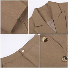 Alena - Classic 4-Button Blazer with Matching Pants Set