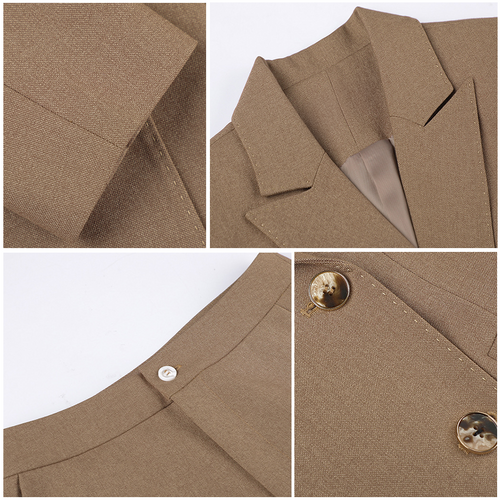 Alena - Classic 4-Button Blazer with Matching Pants Set