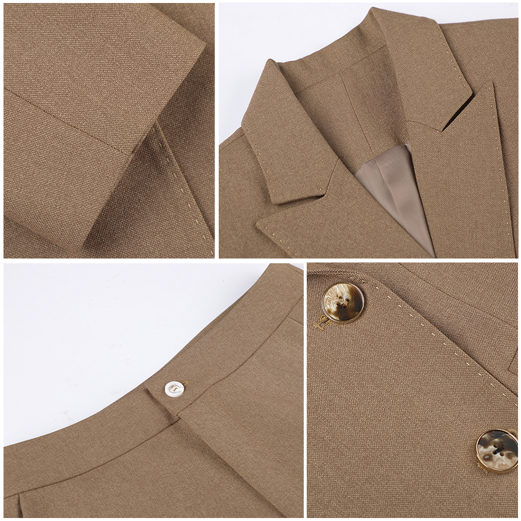 Alena - Classic 4-Button Blazer with Matching Pants Set