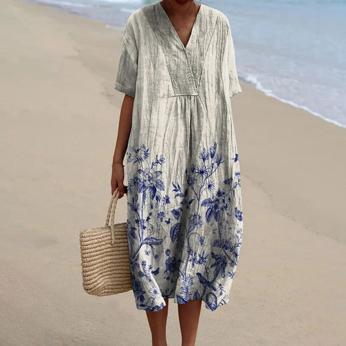 Elise - Porcelain Printed Dress