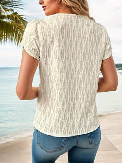 Yelina™ - Elegant Textured Blouse