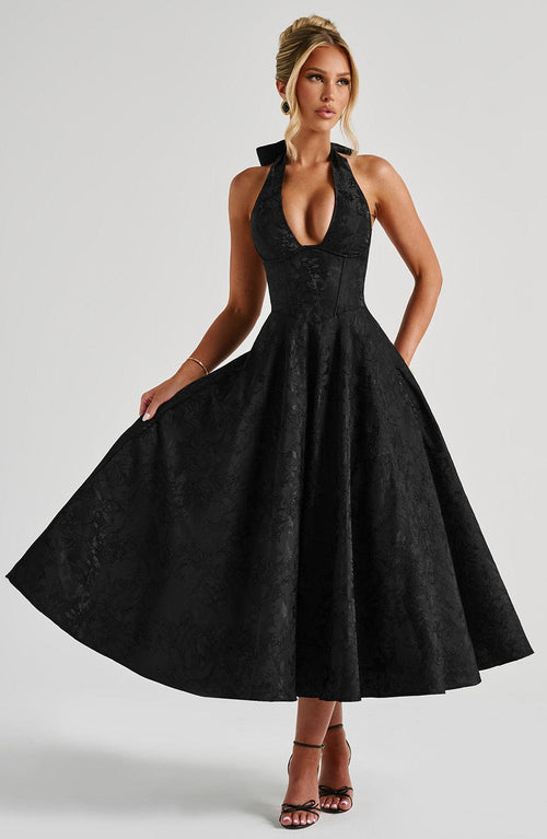 Ava - Chic V-Neck Backless Dress