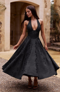 Ava - Chic V-Neck Backless Dress
