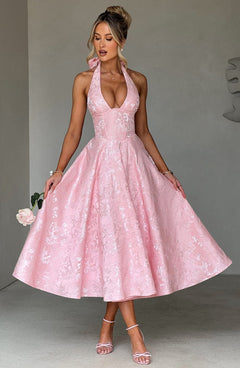 Ava - Chic V-Neck Backless Dress