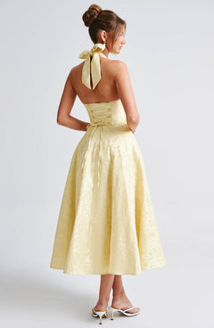 Ava - Chic V-Neck Backless Dress