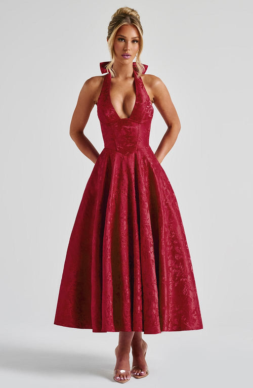 Ava - Chic V-Neck Backless Dress