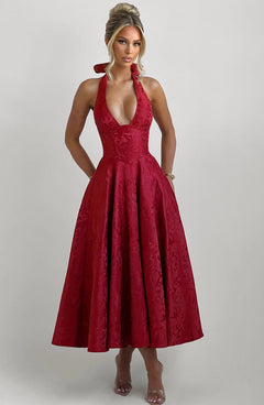 Ava - Chic V-Neck Backless Dress