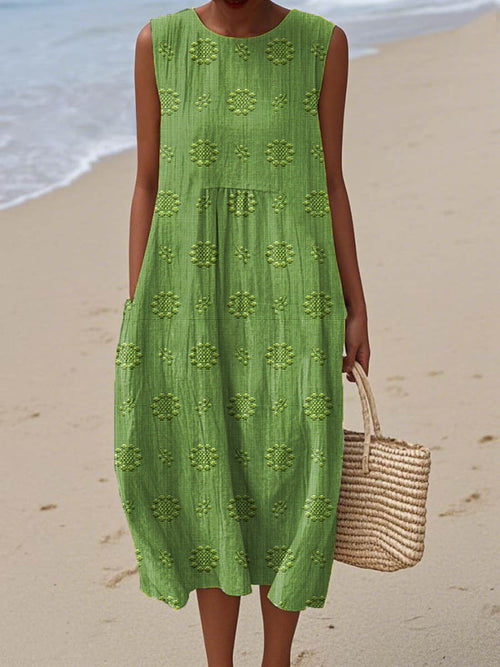 Beatrix - Elegant Sleeveless Dress with Pockets