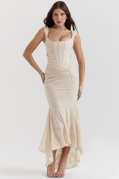 Evelyn - Elegant Slim Cut Lace Maxi Dress