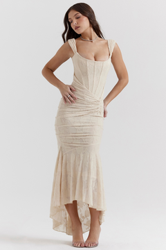 Evelyn - Elegant Slim Cut Lace Maxi Dress