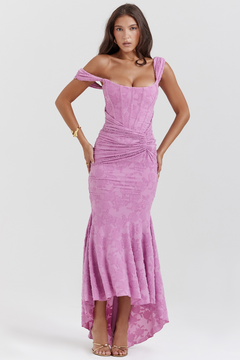 Evelyn - Elegant Slim Cut Lace Maxi Dress