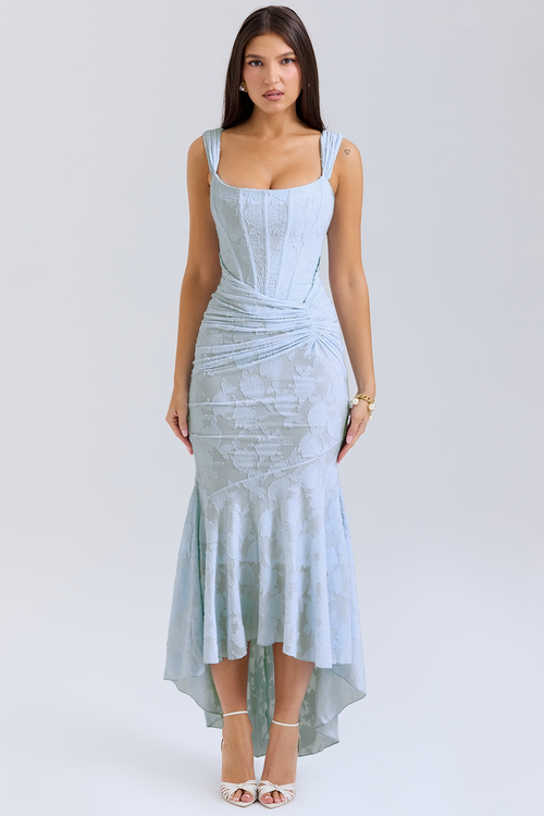 Evelyn - Elegant Slim Cut Lace Maxi Dress