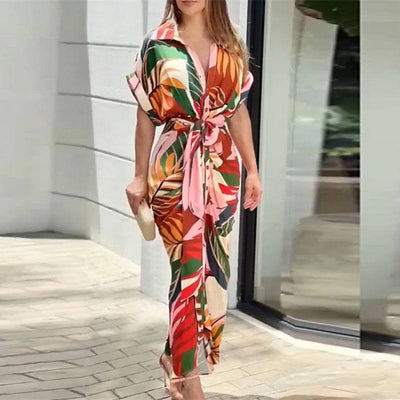 Alexia - High-Waist Flounce Collar Dress
