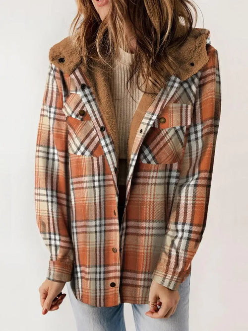 Wanda - Cozy Plaid Fleece-Lined Jacket