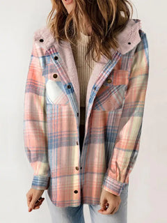 Wanda - Cozy Plaid Fleece-Lined Jacket