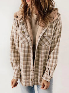Wanda - Cozy Plaid Fleece-Lined Jacket