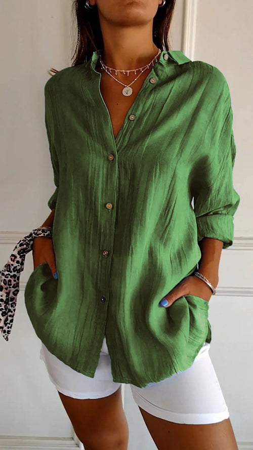 Lara - Elegant Solid Color Commuter Blouse
