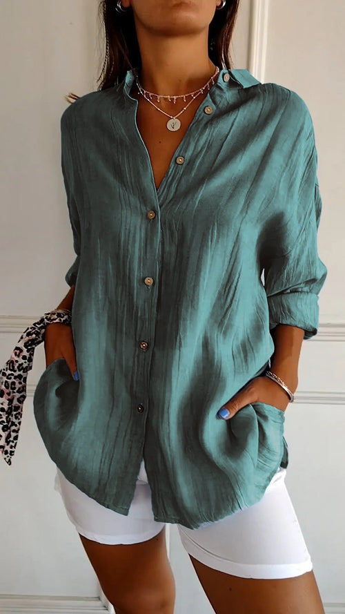 Lara - Elegant Solid Color Commuter Blouse
