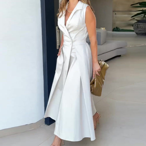 Ava - Midi Dress with V-Neck