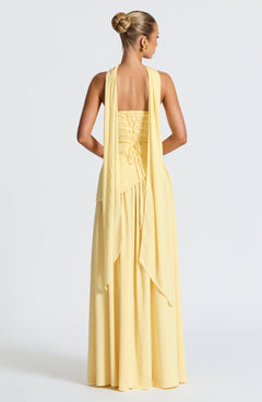 Mia - Elegant Backless Pleated Maxi Dress