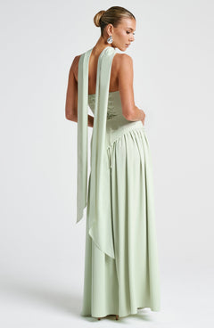 Mia - Elegant Backless Pleated Maxi Dress