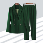 Alena - Classic 4-Button Blazer with Matching Pants Set