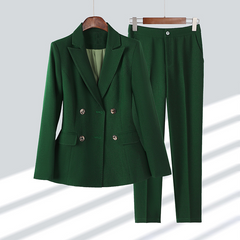 Alena - Classic 4-Button Blazer with Matching Pants Set