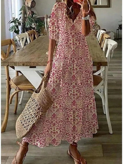 Sophie - Boho Vintage V-Neck Summer Dress